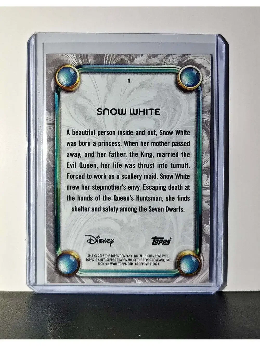 Snow White 2025 Topps Disney Wonder #1 Card Snow White and the Seven Dwarfs